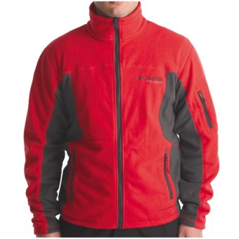 Columbia Sportswear Boulder Peak Fleece Jacket - Full Zip (For Men) in Intense Red/Dark Charcoal