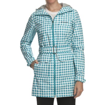 Columbia Sportswear Bowspirit Long Rain Jacket (For Women) in Geyset Plaid
