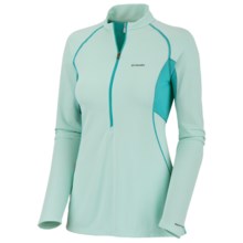 Columbia Sportswear Bug Shield Sporty Shirt - Zip Neck, Insect Blocker®, Long Sleeve (For Women) in Wind - Closeouts