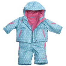 Columbia Sportswear Buga Jacket and Bib Set - Insulated (For Infant Girls) in Aqua Bugaboo Print - Closeouts