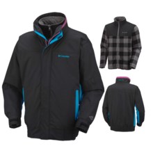 Columbia Sportswear Bugaboo 86 Parka - Waterproof, 3-in-1 (For Men) in Black/Compass Blue/Fuschia - Closeouts