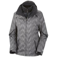 Columbia Sportswear Bugaboo Interchange Jacket - Insulated, 3-in-1 (For Plus Size Women) in Black Vertical Print - Closeouts