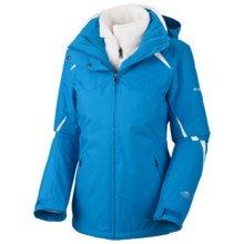 Columbia Sportswear Bugaboo Interchange Jacket - Insulated, 3-in-1 (For Plus Size Women) in Compass Blue/Sea Salt - Closeouts