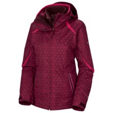 Columbia Sportswear Bugaboo Interchange Jacket - Insulated, 3-in-1 (For Plus Size Women) in Elderberry Print/Bright Rose - Closeouts