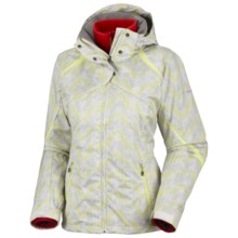 Columbia Sportswear Bugaboo Interchange Jacket - Insulated, 3-in-1 (For Plus Size Women) in Sea Salt Neon Light Vertical Print - Closeouts