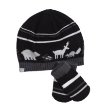Columbia Sportswear Bunny Hill Beanie Hat and Mittens Set (For Infants) in Black - Closeouts