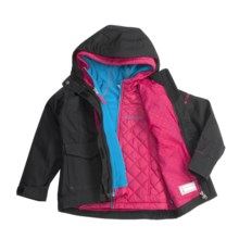 Columbia Sportswear Chic to Peak Jacket - 3-in-1 (For Little Girls) in Black - Closeouts