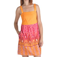 Columbia Sportswear Clear Coasts Dress - Cotton, Sleeveless (For Women) in Marmalade/Tiki Tok Border Prt - Closeouts