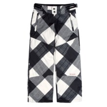 Columbia Sportswear Crushed Out Snow Pants - Insulated (For Girls) in Black Gingham Print - Closeouts