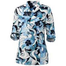 Columbia Sportswear Danforth Cay Shirt - 3/4 Sleeve (For Women) in Columbia Navy/Groovy - Closeouts