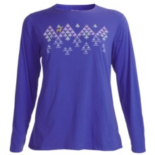 Columbia Sportswear Diagonal Ridge T-Shirt - Long Sleeve (For Plus Size Women) in Light Grape - Closeouts