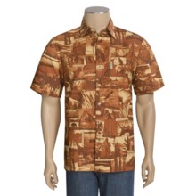 Columbia Sportswear False Peak Print Shirt - Short Sleeve (For Men) in Cedar - Closeouts