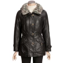 Columbia Sportswear Faux-Leather Coat - Faux-Fur Trim (For Women) in Brown - Closeouts