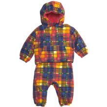 Columbia Sportswear First Snow Jacket and Bib Overalls Set (For Infants) in Afterglow Plaid - Closeouts