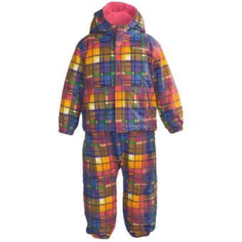 Columbia Sportswear First Snow Jacket and Bib Set (For Toddlers) in Afterglow Plaid