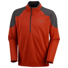 Columbia Sportswear Fluid Run Shirt - UPF 30, Zip Neck, Long Sleeve (For Men) in Red Hot - Closeouts