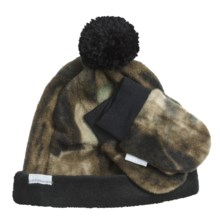 Columbia Sportswear Frosty Fleece II Beanie Hat and Mittens Set (For Kids) in Timberwolf Camo - Closeouts