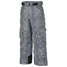 Columbia Sportswear Glacier Slope Snow Pants - Insulated (For Boys) in Black Vert Stripe - Closeouts