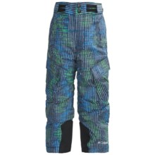 Columbia Sportswear Glacier Slope Snow Pants - Insulated (For Boys) in Collegiate Navy Vert Stripe - Closeouts