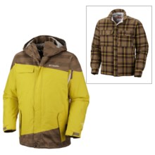 Columbia Sportswear Hells Mountain Interchange Jacket - 3-in-1 (For Men) in Truffle Lumberjack Plaid - Closeouts
