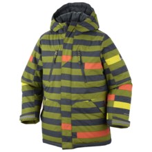 Columbia Sportswear Ice Slope Long Jacket (For Boys) in Elm Stripe - Closeouts
