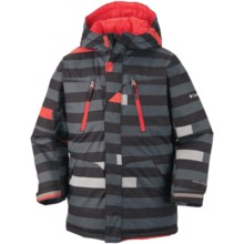 Columbia Sportswear Ice Slope Long Jacket (For Toddlers) in Black Stripe - Closeouts