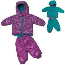 Columbia Sportswear Jane Frosty Jacket and Snow Pants - Insulated, Reversible (For Infant Girls) in Light Turquoise/Raspberry Pri - Closeouts