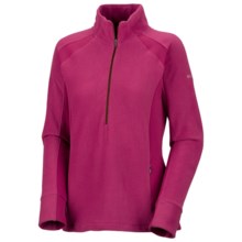 Columbia Sportswear Just Right Fleece Shirt - Zip Neck, Long Sleeve (For Women) in Rouge/Elderberry - Closeouts