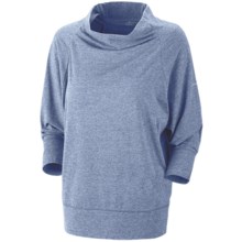 Columbia Sportswear Knotty Trail Shirt - Cowl Neck, 3/4 Sleeve (For Women) in Blue Iris Heather - Closeouts