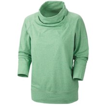 Columbia Sportswear Knotty Trail Shirt - Cowl Neck, 3/4 Sleeve (For Women) in Fuse Green Heather - Closeouts