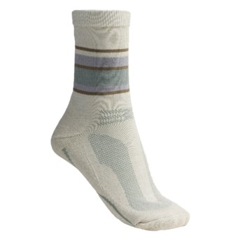 Columbia Sportswear Midtown Maven Socks - Merino Wool, Lightweight (For Women) in Bisque/Niagra Stripe