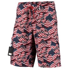 Columbia Sportswear Offshore Run and Gun Board Shorts - UPF 30 (For Men) in Sail Red/Pocket Of Flags - Closeouts