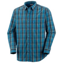 Columbia Sportswear Out and Back Shirt - Long Sleeve (For Big Men) in Compass Blue Plaid - Closeouts