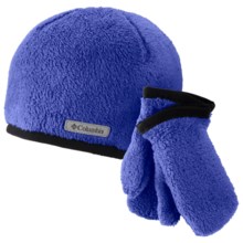 Columbia Sportswear Pearl Plush Hat and Mitten Set (For Toddlers) in Light Grape - Closeouts