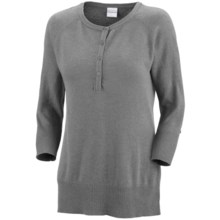 Columbia Sportswear Perfect Layer Heathered Sweater - Henley (For Women) in Light Grey Heather - Closeouts