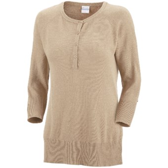 Columbia Sportswear Perfect Layer Heathered Sweater - Henley (For Women) in Oatmeal Heather
