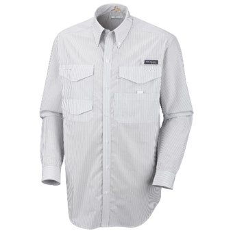 Columbia Sportswear PFG Bonefish Shirt - UPF 30, Long Sleeve (For Men) in Cool Grey/Stripe