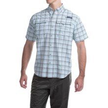 Columbia Sportswear PFG Super Bahama Shirt - UPF 30, Short Sleeve (For Men) in Light Metal/Seersucker - Closeouts