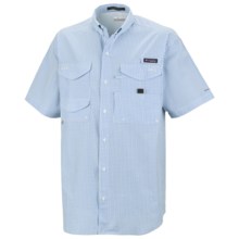 Columbia Sportswear PFG Super Bonehead Classic Shirt - UPF 30, Short Sleeve (For Men) in Sail/Gingham - Closeouts