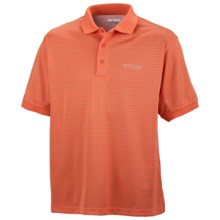 Columbia Sportswear PFG Super Cast Polo Shirt - UPF 30, Short Sleeve (For Men) in Bright Peach/Cool Grey - Closeouts