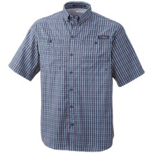 Columbia Sportswear PFG Super Tamiami Shirt - UPF 40, Short Sleeve (For Men) in Night Tide/Multi Plaid - Closeouts