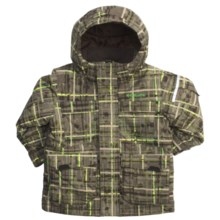 Columbia Sportswear Pop Shove-It Jacket - Insulated (For Toddler Boys) in Bark Emulsion Plaid - Closeouts