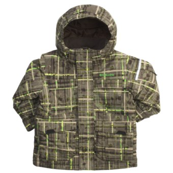 Columbia Sportswear Pop Shove-It Jacket - Insulated (For Toddler Boys) in Bark Emulsion Plaid