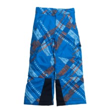 Columbia Sportswear Pop Shove-It Snow Pants - Insulated (For Boys) in Compass Blue Plaid - Closeouts