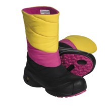 Columbia Sportswear Powder Down Winter Boots - Waterproof, Insulated (For Youth) in Black/Sulphur - Closeouts
