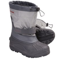 Columbia Sportswear Powderbug Plus II OutDry® Winter Boots - Waterproof (For Youth) in Charcoal/Intense Red - Closeouts