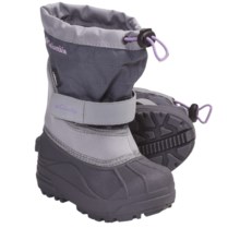 Columbia Sportswear Powderbug Plus II Winter Boots - Waterproof (For Kids) in Charcoal/Hydrangea - Closeouts