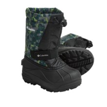 Columbia Sportswear Powderbug Print Pac Boots - Insulated (For Kids) in Black/Glen - Closeouts