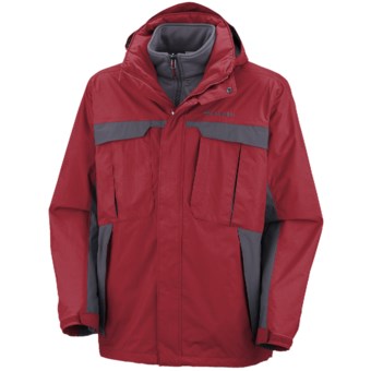 Columbia Sportswear Rare Earth Interchange Jacket - 3-in-1  (For Men) in Red Velvet/Mystery