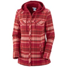 Columbia Sportswear Reverse Shred Shirt Jacket - Cotton Flannel (For Women) in Bright Red - Closeouts